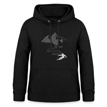 Ski Weihnachtsgeschenkidee für Skifahrer und Berg - Frauen Hoodie - Schwarz - Vorne - AI Model Female 172 light (172cm)