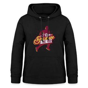 Coureurs de marathon - Sweat à capuche Femme - noir - Devant - AI Model Female 172 light (172cm)
