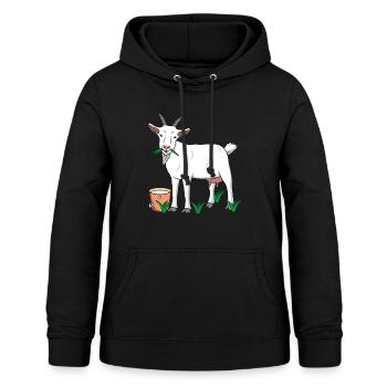 Lait de chèvre - Sweat à capuche Femme - noir - Devant - AI Model Female 172 light (172cm)
