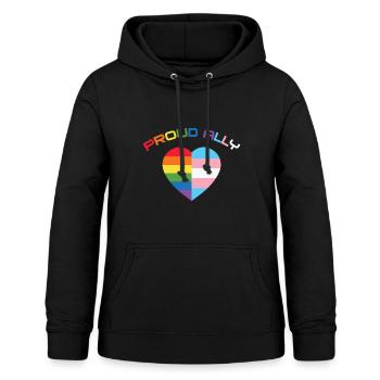 Pride Proud Ally - Frauen Hoodie - Schwarz - Vorne - AI Model Female 172 light (172cm)