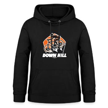 Down Hill Bike biker - Sweat à capuche Femme - noir - Devant - AI Model Female 172 light (172cm)
