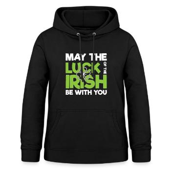 Irland - Frauen Hoodie - Schwarz - Vorne - AI Model Female 172 light (172cm)