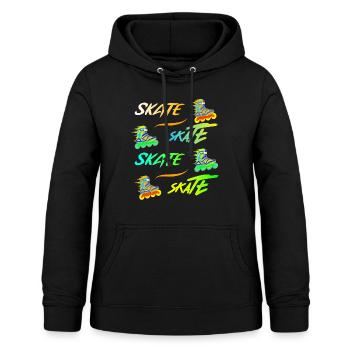 Patiner, patiner, patiner en ligne. - Sweat à capuche Femme - noir - Devant - AI Model Female 172 light (172cm)