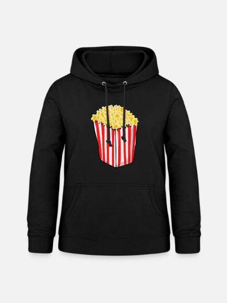 Popcorn - Frauen Hoodie - Schwarz