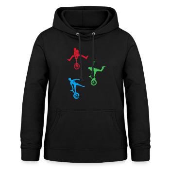 Einrad - Frauen Hoodie - Schwarz - Vorne - AI Model Female 172 light (172cm)