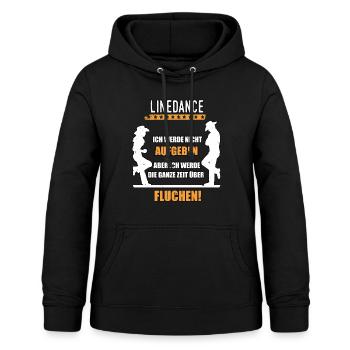 Linedance ne pas abandonner - Sweat à capuche Femme - noir - Devant - AI Model Female 172 light (172cm)