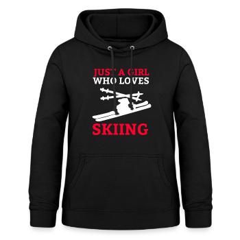 Ski Mädchen Skifahrer Skifahren Spruch Skier - Frauen Hoodie - Schwarz - Vorne - AI Model Female 172 light (172cm)