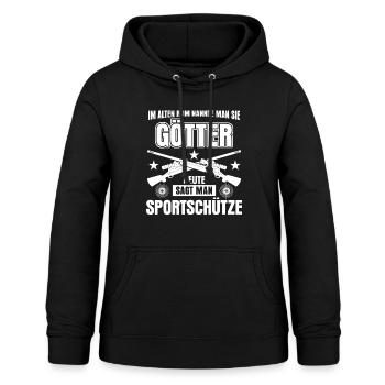 Schützenverein Sportschützen Götter - Frauen Hoodie - Schwarz - Vorne - AI Model Female 172 light (172cm)