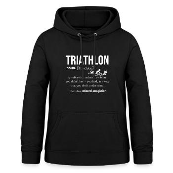 Triathlon - Sweat à capuche Femme - noir - Devant - AI Model Female 172 light (172cm)
