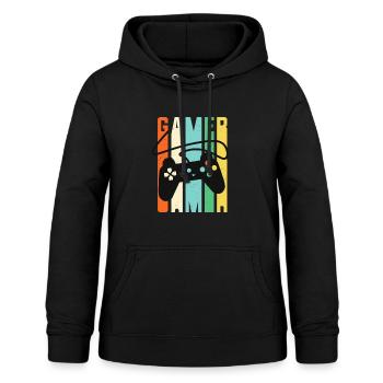 Gamer Console Controller Retro Gaming - Frauen Hoodie - Schwarz - Vorne - AI Model Female 172 light (172cm)