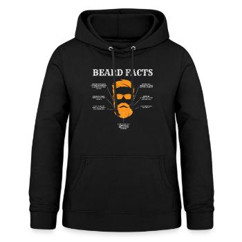 Bart Fakten, Bart, Bärte - Frauen Hoodie - Schwarz - Vorne - AI Model Female 172 light (172cm)