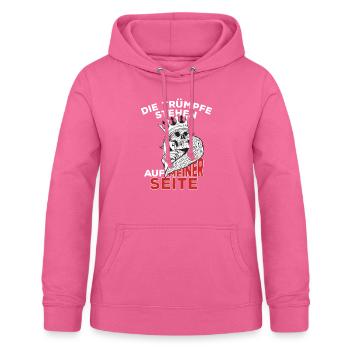 Die Trümpfe stehen auf meiner Seite Kartenspiel - Frauen Hoodie - Pink - Vorne - AI Model Female 172 light (172cm)