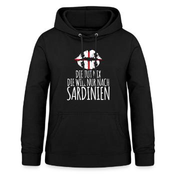 Sardinien Italien Urlaub Kussmund - Frauen Hoodie - Schwarz - Vorne - AI Model Female 172 light (172cm)