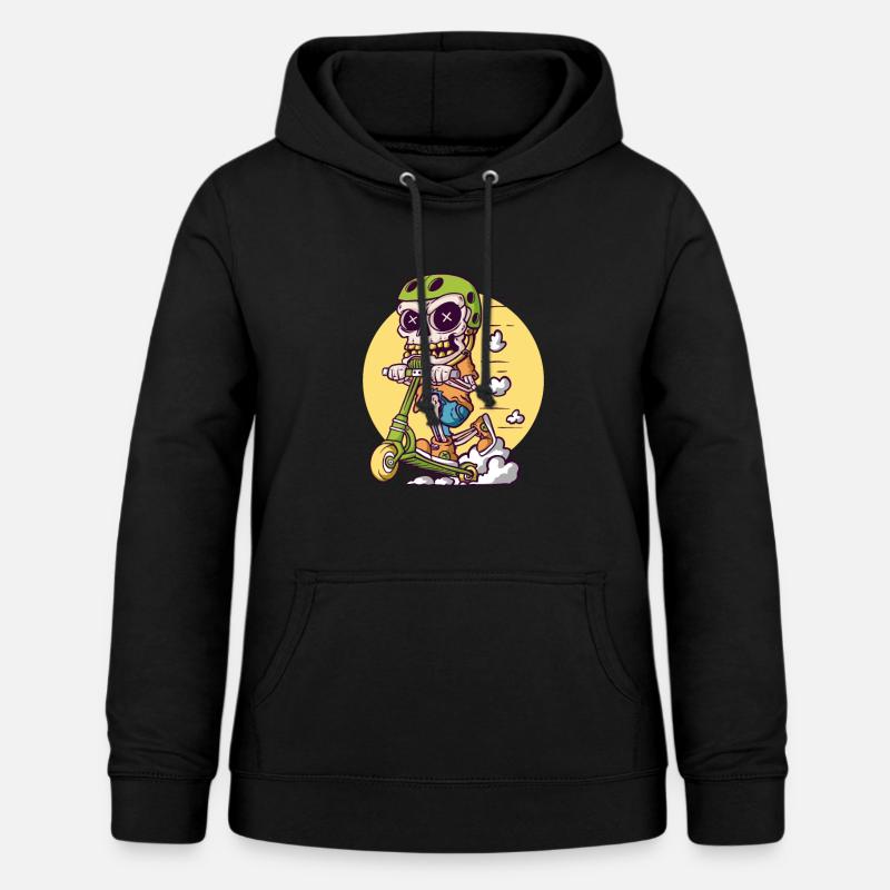 Skull Tretroller - Sweat à capuche Femme - noir