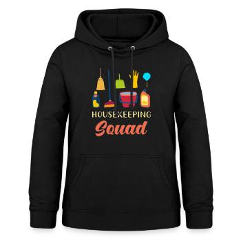 Housekeeping Squad - Sweat à capuche Femme - noir - Devant - AI Model Female 172 light (172cm)