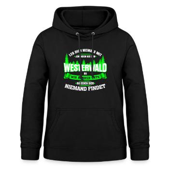 Westerwald Westerwälder Spruch - Frauen Hoodie - Schwarz - Vorne - AI Model Female 172 light (172cm)