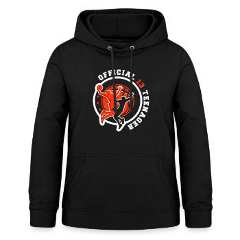 13. Geburtstag Jungen Teenager Basketball - Frauen Hoodie - Schwarz - Vorne - AI Model Female 172 light (172cm)