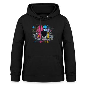 house festival goa techno raven acid musik rave - Frauen Hoodie - Schwarz - Vorne - AI Model Female 172 light (172cm)