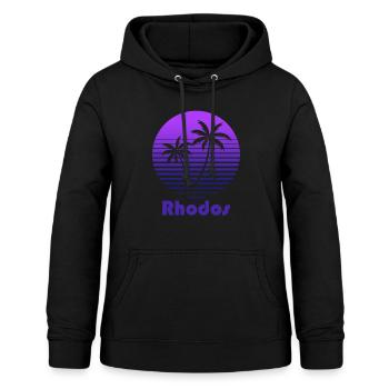 Rhodos Griechenland - Frauen Hoodie - Schwarz - Vorne - AI Model Female 172 light (172cm)