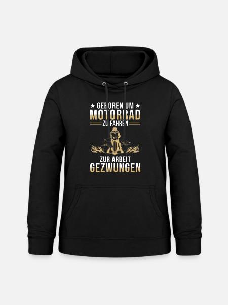 Motorrad - Frauen Hoodie - Schwarz