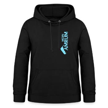 Amrum Moin Spruch - Frauen Hoodie - Schwarz - Vorne - AI Model Female 172 light (172cm)