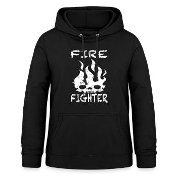 Firefighter Feuer Firefighters Feuerwehrmann - Frauen Hoodie - Schwarz - Vorne - AI Model Female 172 light (172cm)