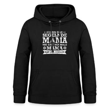Segeln wie eine normale Mama nur cooler Kapitän - Frauen Hoodie - Schwarz - Vorne - AI Model Female 172 light (172cm)
