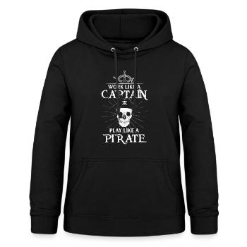 Pirate Cadeau Pirate Pirate Navire pirate Corsaire - Sweat à capuche Femme - noir - Devant - AI Model Female 172 light (172cm)