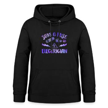 Save a Fuse Blow an Electrician Shirt, Funny - Women's Hoodie - black - Front - AI Model Female 172 light (172cm)
