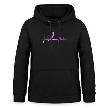 Stand Up paddling EKG Herzschlag SUP Mädchen - Frauen Hoodie - Schwarz - Vorne - AI Model Female 172 light (172cm)