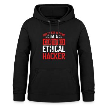 Hacker Ethique Certifié Hacker Cyber Sécurité - Sweat à capuche Femme - noir - Devant - AI Model Female 172 light (172cm)