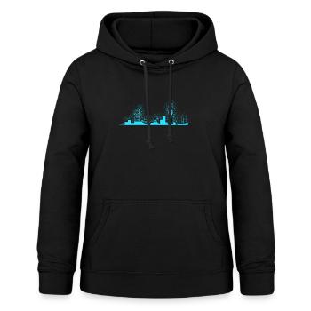 Bremerhavener Skyline Seestadt Hafenstadt - Frauen Hoodie - Schwarz - Vorne - AI Model Female 172 light (172cm)