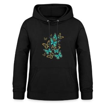 Schmetterling Büro Damen Entomologie - Frauen Hoodie - Schwarz - Vorne - AI Model Female 172 light (172cm)