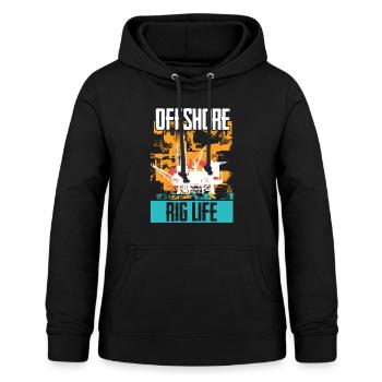 Oilfield Worker Drilling Roughneck - Frauen Hoodie - Schwarz - Vorne - AI Model Female 172 light (172cm)