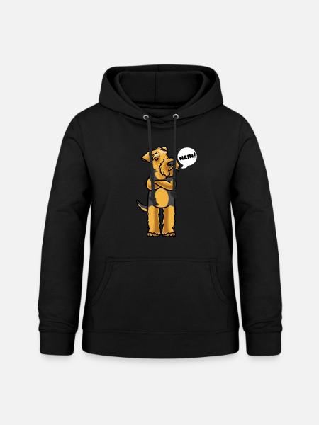 Sturer Welsh Terrier Hund - Frauen Hoodie - Schwarz