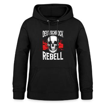 Deutschrock Rebell - Frauen Hoodie - Schwarz - Vorne - AI Model Female 172 light (172cm)