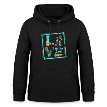Friseur Liebeshemd, Geschenk für Friseur, - Frauen Hoodie - Schwarz - Vorne - AI Model Female 172 light (172cm)