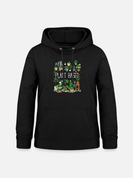 Plant Based - Frauen Hoodie - Schwarz