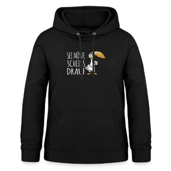 Norddeutsch Nord Küste Meer Sei Möwe Scheiss drauf - Frauen Hoodie - Schwarz - Vorne - AI Model Female 172 light (172cm)
