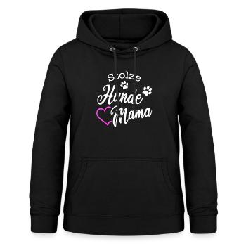 Stolze Hundemama Herz Hunde Mama Hund Frauchen - Frauen Hoodie - Schwarz - Vorne - AI Model Female 172 light (172cm)