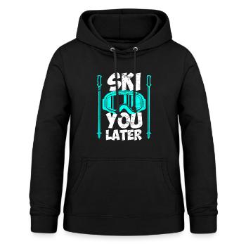 Ski you later Skifahrer Skiurlaub - Frauen Hoodie - Schwarz - Vorne - AI Model Female 172 light (172cm)