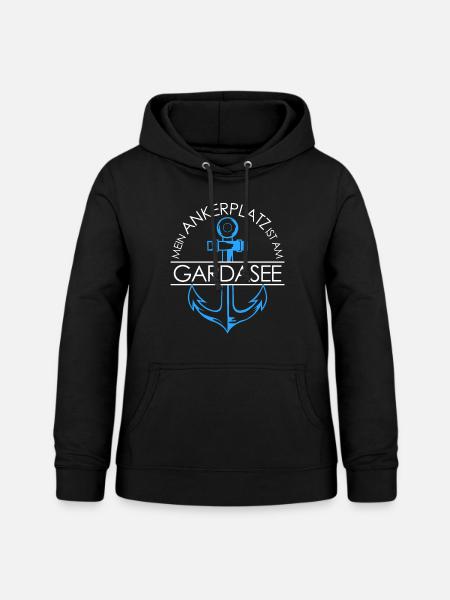 Gardasee - Frauen Hoodie - Schwarz
