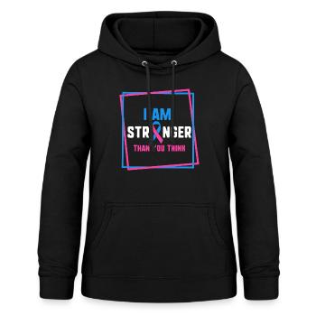 Ich bin stärker als du denkst, Schwangerschaftskind - Frauen Hoodie - Schwarz - Vorne - AI Model Female 172 light (172cm)