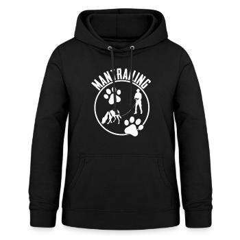 Mantrailing Suchhund Fährtenhund - Frauen Hoodie - Schwarz - Vorne - AI Model Female 172 light (172cm)