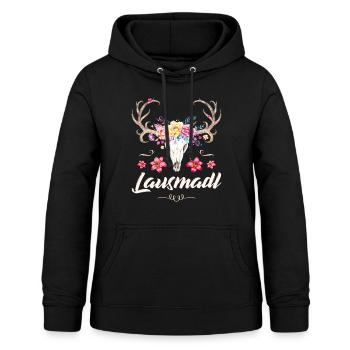 Lausmadl Dirndl Ersatz Tracht Trachtenshirt Damen - Frauen Hoodie - Schwarz - Vorne - AI Model Female 172 light (172cm)