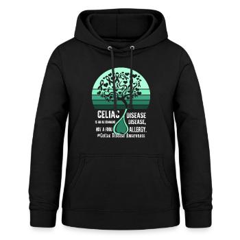 Chemise de la maladie cœliaque, maladie auto-immune, pas A - Sweat à capuche Femme - noir - Devant - AI Model Female 172 light (172cm)