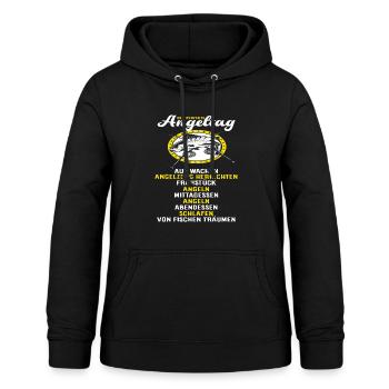 Angeler - Frauen Hoodie - Schwarz - Vorne - AI Model Female 172 light (172cm)