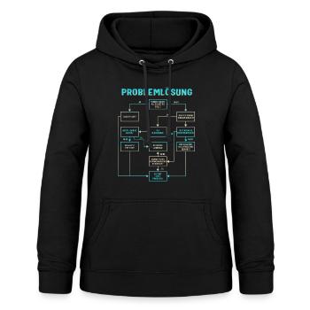 Problemlösungs-Shirt für Männer, - Frauen Hoodie - Schwarz - Vorne - AI Model Female 172 light (172cm)