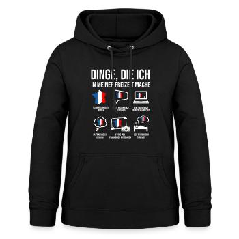 Frankreich Heimatland Spruch Franzose - Frauen Hoodie - Schwarz - Vorne - AI Model Female 172 light (172cm)