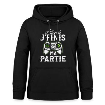 Tee Shirt Homme Humour Geek Ado Cadeau Gamer - Sweat à capuche Femme - noir - Devant - AI Model Female 172 light (172cm)